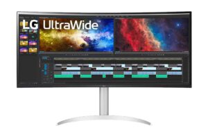 מחשב נייח קעור מסך מחשב ''38 קעור UltraWide QHD IPS עם USB Type C תומך FreeSync 38WP85CP-W (מתצוגה)