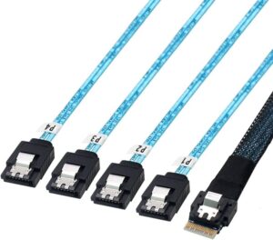 כבל אחסון CABLE SFF-8654 i4 slimsas to x4 Sata 60cm
