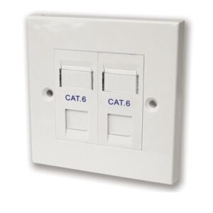 ראוטר קופסא עם שתי יציאות ללא שקע RJ-45 Deep plastic box Cat6
