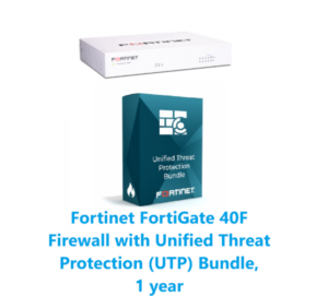 ראוטר Fortinet באנדל מכשיר ורשיון FortiGate-40F and UTP HW PLUS 1y