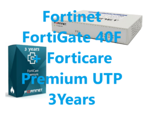 ראוטר Fortinet באנדל מכשיר ומנוי FortiGate-40F HW PLUS premium UTP 3 years
