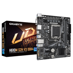 לוח אם Gigabyte לוח למעבדי אינטל Gigabyte H610M S2H V3 Micro-ATX VGA DP HDMI
