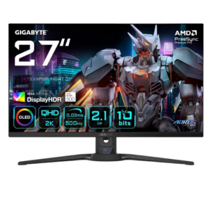 מסך מחשב מסך גיימינג Gigabyte AORUS FO27Q5P 27 2K QD-OLED 0.03ms 500Hz HDR USB KVM