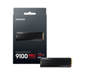 כונן SSD Samsung דיסק פנימי Samsung 9100 PRO W Heatsink Gen5 M.2 NVME 2.0