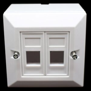 קופסאת פלסטיק לשני מחברים RJ-45 Plastic box Cat5