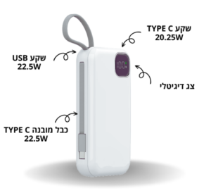 סוללה/מטען סוללת גיבוי Qliq PowerBank E32B 20000mAh Quick Charge 22.5E/66W