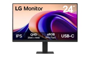 LG מסך מחשב ''23.8 ™QHD IPS with USB Type-C 24U631A-B