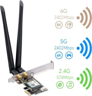 ראוטר Cudy כ.רשת אלחוטי Cudy WE3000 AX200 WIFI 6 Bluetooth 5.2 PCI-E