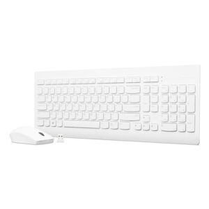 סט מקלדת ועכבר Lenovo סט אלחוטי לבן 2 שפות Lenovo 510 Wireless Set Hebrew English