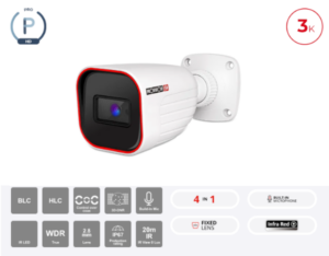 ראוטר Provision מצלמת צינור Provision I2 AHD 2.8mm Lens 20m IR IP67