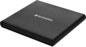 Verbatim צורב DVD נייד חיצוני שחור Verbatim External Slimline