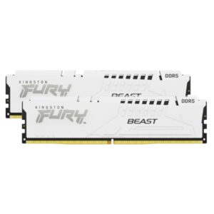 מחשב נייח: Kingston Fury Beast White Expo 32GB 2X16 6000MHZ DDR5 CL30