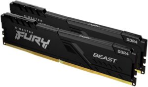 זיכרון RAM Kingston זכרון לנייח Kingston Fury Beast Black 2X16 6000MHZ C36