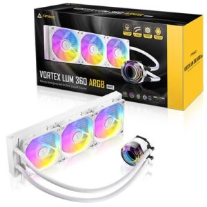 קירור Antec נוזלי משולש לבן ANTEC VORTEX LUM 360 WHITE ARGB 280W TDP