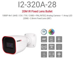 מצלמת אבטחה Provision מצלמת צינור Provision I2-320a-28 AHD 2.8 2MP