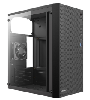 מארז מחשב Antec ST10M TG Mini Tower Micro-Atx Black Glass Side Panel