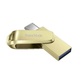 זיכרון RAM Ultra זיכרון נייד Ultra Dual Drive Luxe Gold USB Type-C בנפח מבית Sandisk דגם SDDDC4
