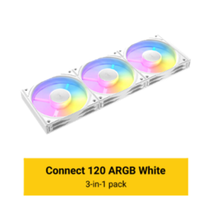 מארז מחשב Antec מאוררים למארז ANTEC Connect C120 ARGB WHITE 3PK
